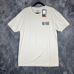 5.11 Tactical Shirt Mens Large Steam Gray Graphic Bugout Tee Casual Comfort New